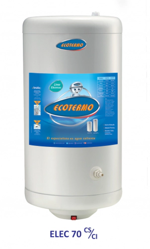Termotanque Ecotermo Electrico 70 Litros Carga Superior