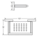 Jabonera FV dominic de metal 0168R/85M-CR