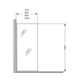 Mampara Ferrum 190x70 alta fija transparente KHI-MP-022-CR