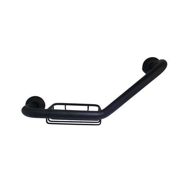 Agarradera angular c/jabonera Kurymar Negro 5195