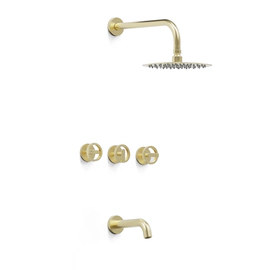 Griferia ducha c/transf. Ring Hidromet Gold 11508