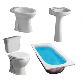 Juego baño Andina Ferrum + bañera de chapa 1.50mts