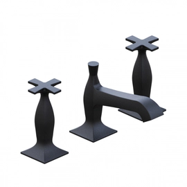 Griferia de lavatorio Hidromet New Castle Cruz negra 51001