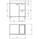 Vanitory Itar Lyon c/mesada 1 ag 70x80x45 Puerta ciega/2 cajones Paraiso