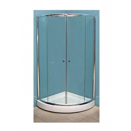 Box 2 hojas corredizas y 2 fijas 80x80cm h195cm C/Receptáculo Acrilico ZGL-6002 80T