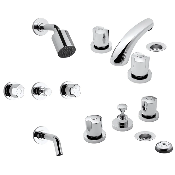 Grifería de baño FV pampa kit Lavatorio + ducha + bidet
