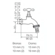 Grifería FV jardin para manguera 13 mm 0436-13C-CR