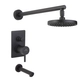 Griferia monocomando bañera c/transf Estalgrif Arona black 750/030-10