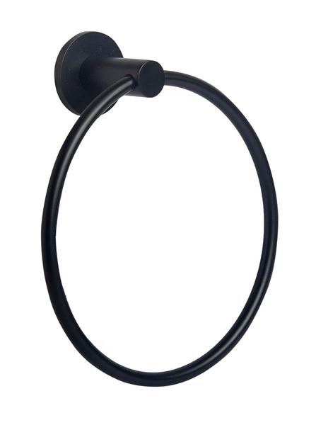 Accesorio de baño Ottone Toallero Aro Basic negro mate