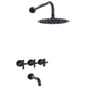 Griferia de ducha Hidromet c/transf cruz black 4503