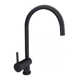 Grifería de cocina Hidromet monocomando jockey pico curvo black
