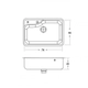 Bacha de cocina Mi Pileta Encastrable simple Ampia 800ED C/Dosificador