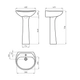 Columna de lavatorio Ferrum andina blanco AND-CL-001-BL