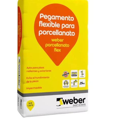 Ahesivo Weber porcellanato flex x25kg 92-0126