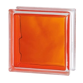 Ladrillo de vidrio Vitroblock Nube naranja bte 19x19 52900