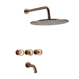 Griferia ducha c/transf Peirano Pulse Dark gold 80-175DG