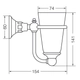 Porta cepillos FV vermont cromo con vaso 0169/83-CR