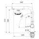 Grifería monoc grifo Active Franke l pull out 2 jets blanco polar 0653-387