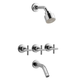 Griferia Peirano Ducha Con Transferencia Valencia Cromo 80-122