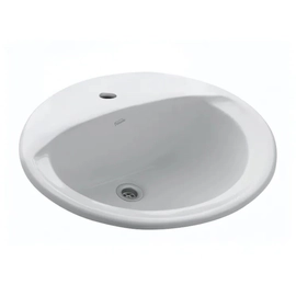 Bacha de lavatorio Ferrum armonica ovalada blanca 1 ag ARM-BH-133-BL