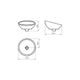 Bacha de baño Ferrum 38 cm tori redonda blanca TOR-BH-058-BL