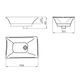 Bacha de lavatorio Ferrum 51x35 cm tori ondulada TOR-BH-048-BL