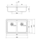 Bacha de cocina Johnson quadra Q084A doble