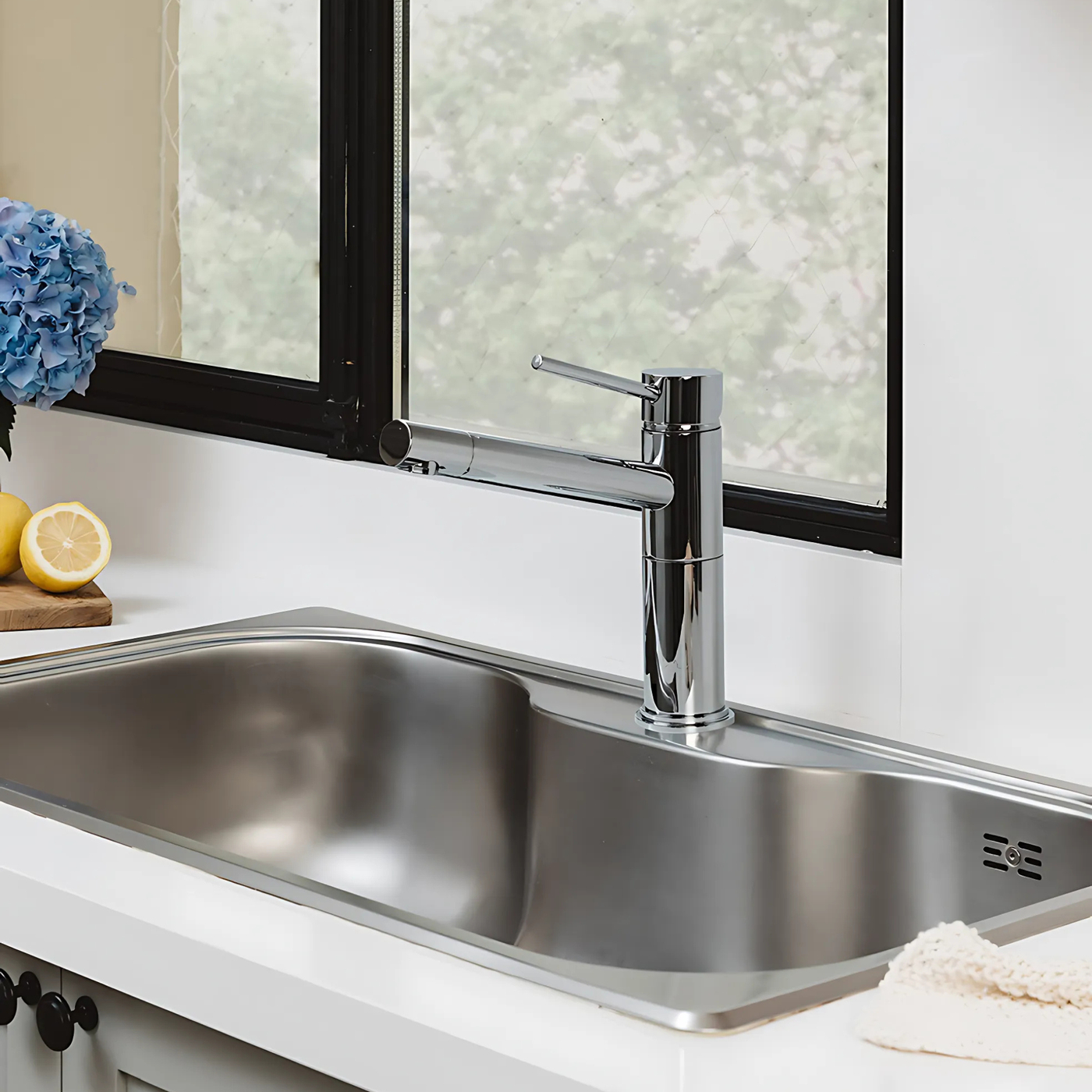 Grifería de cocina FV temple pico movil 0411/87-CR Foschia