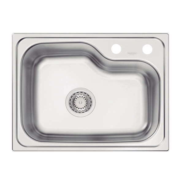 Bacha de cocina Tramontina 55x40x19cm morgana compact satinado 93815122