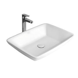 Bacha de baño Ferrum milos de apoyo blanca MLS-BH-001-BL