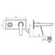 Griferia lavatorio pared monocomando Hidromet Space cromo 9680CRCR