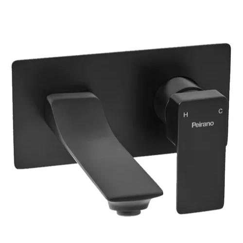 Griferia Monoc de lavatorio pared Peirano Soria Black