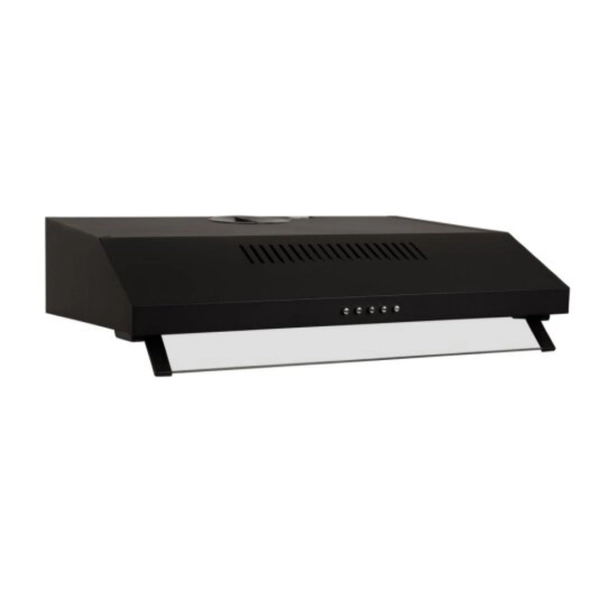 Campana de cocina negra ECOCLIMA 600 con motor y visera Boreas 15177N