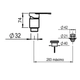 Hidromet griferia bidet monoc c/transf small cromo 9502crcr