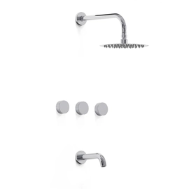 Griferia ducha con transferencia Hidromet Texture cromo 9808CRCR