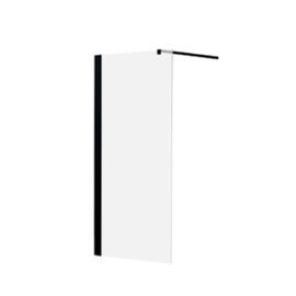 Mampara alta fija Ferrum Khios vidrio transp.borde negro 80X190CM NL8FA/KHI-MP-030-NS