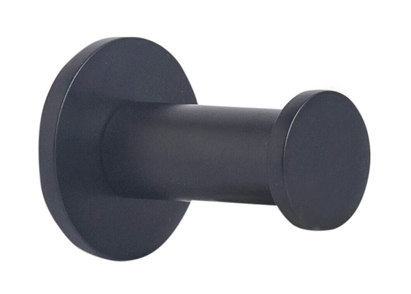 Accesorio de baño Ottone Percha disco Basic negro mate