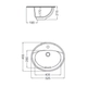 Bacha de lavatorio Ferrum armonica ovalada blanca 1 ag ARM-BH-133-BL