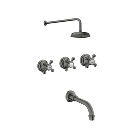 Griferia de ducha Piazza Renoir c/tranf cc grafito 21906GF