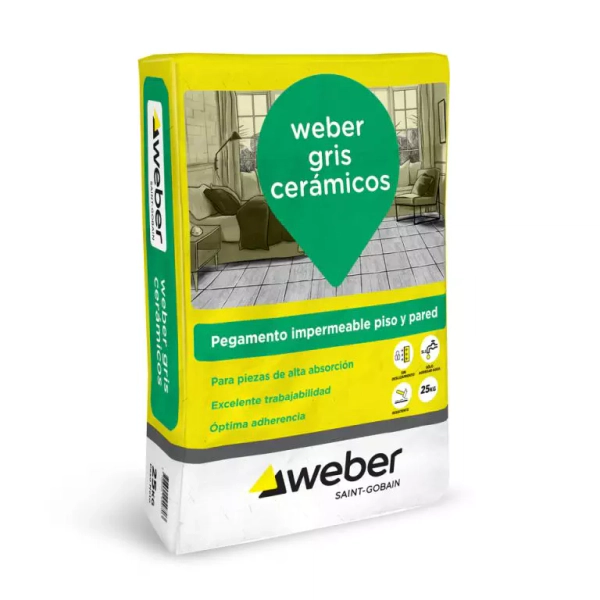 Adhesivo Gris Weber x 25 kgs 92-0012