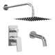 Ducha de embutir c/tr Raptor cromo 9403