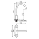Grifería de cocina FV nerea pico movil lever 0426/59L-CR