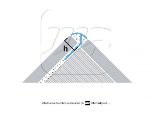 Guardacanto Moldumet PVC Linea Basic 9mm Gris claro