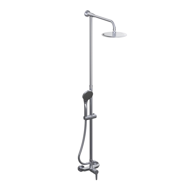 Griferia de ducha exterior Hidromet Flat c/barral y transf 8405 cr