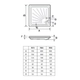 Receptaculo Ferrum 80x80 acero porcenalizado blanco RCH-RC-007-BL
