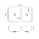 Bacha doble 64x37x15 Mi Pileta 105EC