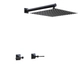 Griferia de ducha Hidromet New Castle s/transf lever black 51009NEGR