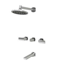 Grifería de ducha Andez nice xxl cromo con transferencia 604.50