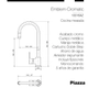Grifería Gourmet Piazza Emblem Azul Flexible