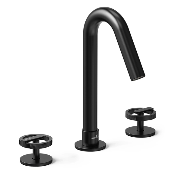 Griferia lavatorio de apoyo Ring Hidromet black 11506NEGR